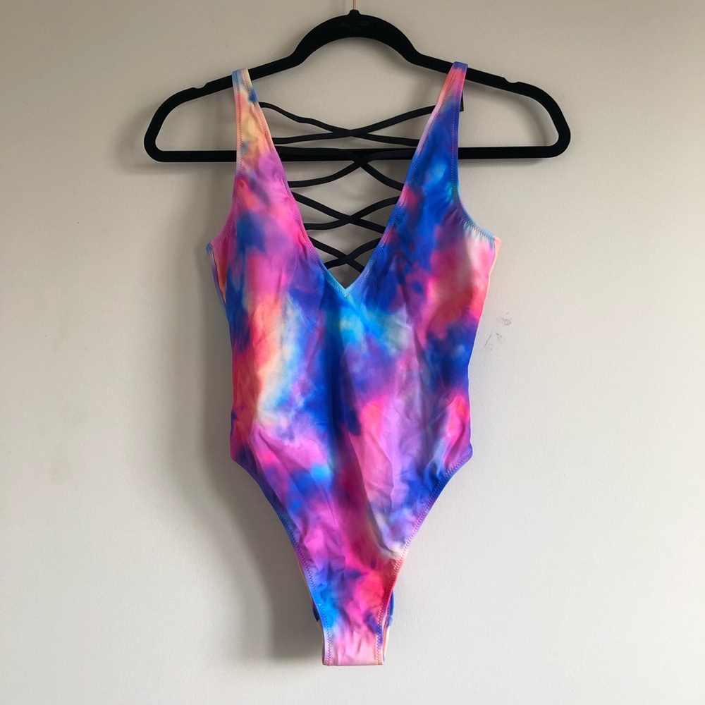 NWT Victoria’s Secret PINK Tie-Dye One Piece Swim